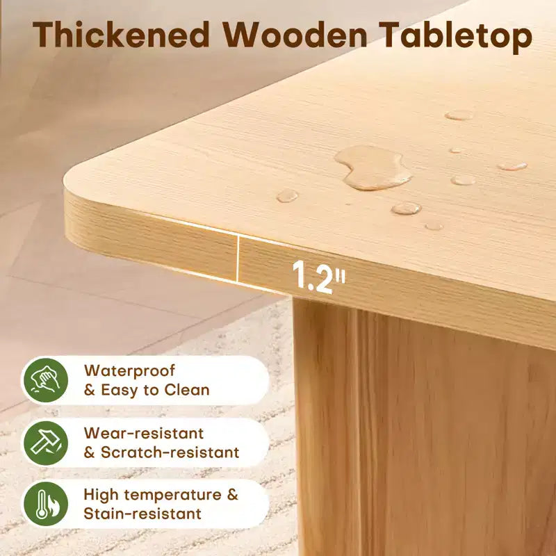 Table basse rectangulaire 47", naturelle / noyer, 2 styles