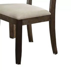 Chaise de salle à manger sans accoudoirs X-Back en lin beige, lot de 2