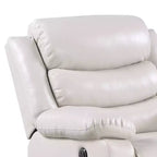 Fauteuil d'appoint sans accoudoirs beige, similicuir, une place