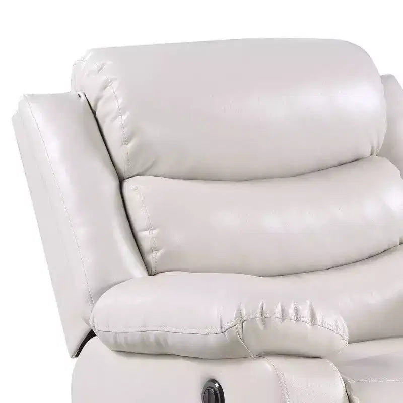 Fauteuil d'appoint sans accoudoirs beige, similicuir, une place