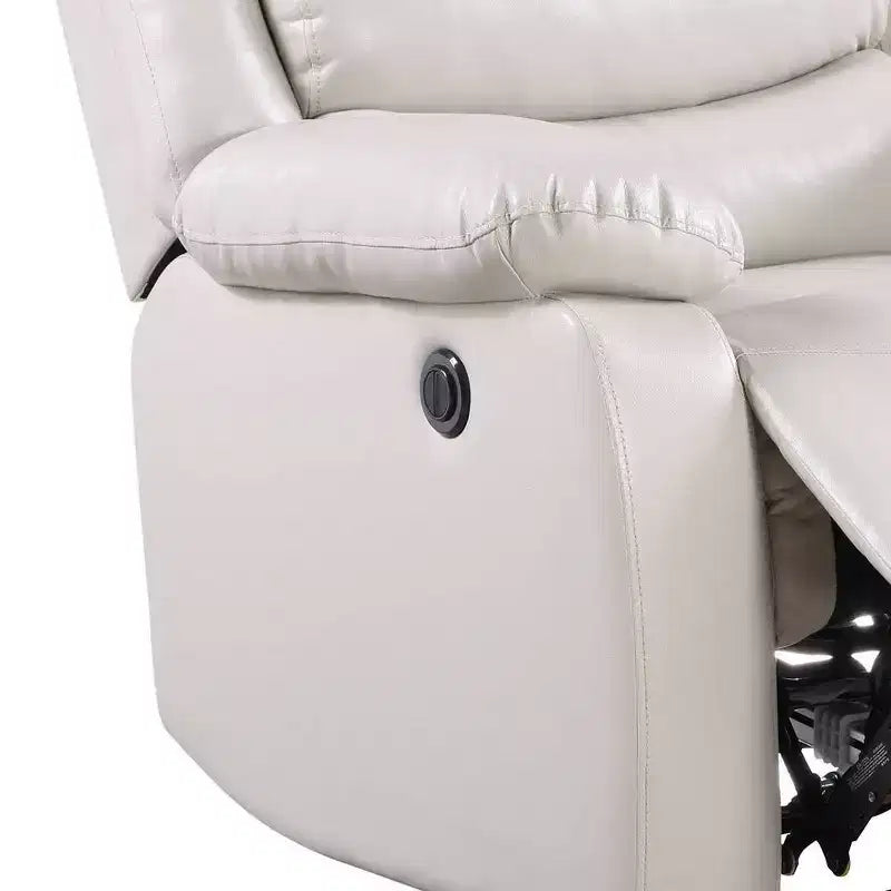 Fauteuil d'appoint sans accoudoirs beige, similicuir, une place
