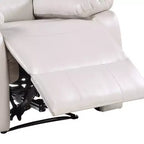 Fauteuil d'appoint sans accoudoirs beige, similicuir, une place