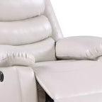 Fauteuil d'appoint sans accoudoirs beige, similicuir, une place