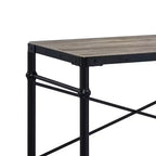 Bureau de 47" en chêne rustique et noir, 1 personne
