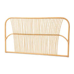 Queen Laina Rattan Wall Mount Headboard Natural/Brown - bali & pari