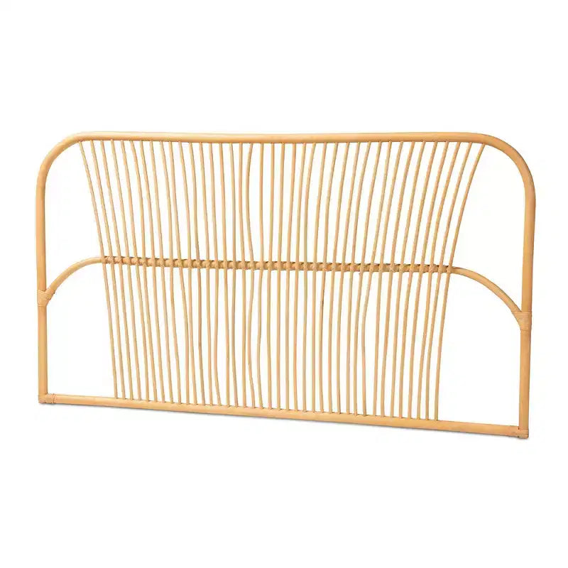 Queen Laina Rattan Wall Mount Headboard Natural/Brown - bali & pari