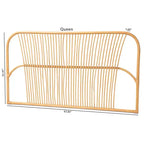 Tête de lit murale en rotin naturel marron, Queen, 1 personne