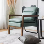 Fauteuil d'appoint en tissu bleu / vert / jaune, une place