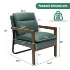 Fauteuil d'appoint en tissu bleu / vert / jaune, une place
