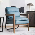 Fauteuil d'appoint en tissu bleu / vert / jaune, une place