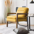Fauteuil d'appoint en tissu bleu / vert / jaune, une place