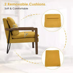Fauteuil d'appoint en tissu bleu / vert / jaune, une place