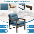 Fauteuil d'appoint en tissu bleu / vert / jaune, une place