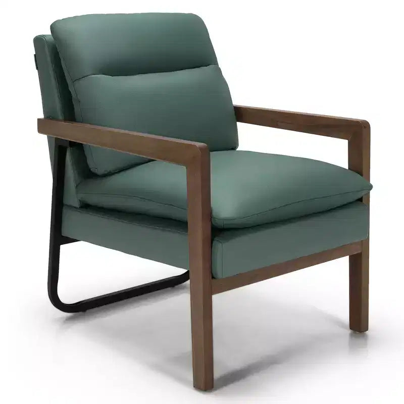 Fauteuil d'appoint en tissu bleu / vert / jaune, une place