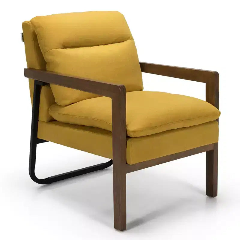 Fauteuil d'appoint en tissu bleu / vert / jaune, une place