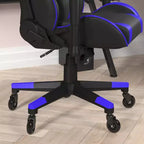 Chaise de gaming style course noir/bleu/gris/rouge, 2 places, inclinable, hauteur réglable