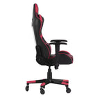 Chaise de gaming style course noir/bleu/gris/rouge, 2 places, inclinable, hauteur réglable