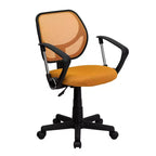 Emma and Oliver Mid-Back Mesh Swivel Task Office Chair with Curved Square Back and Arms