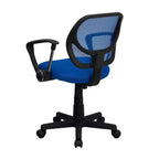 Fauteuil de bureau pivotant en maille à dossier bas, noir/bleu/gris/violet, 1 personne
