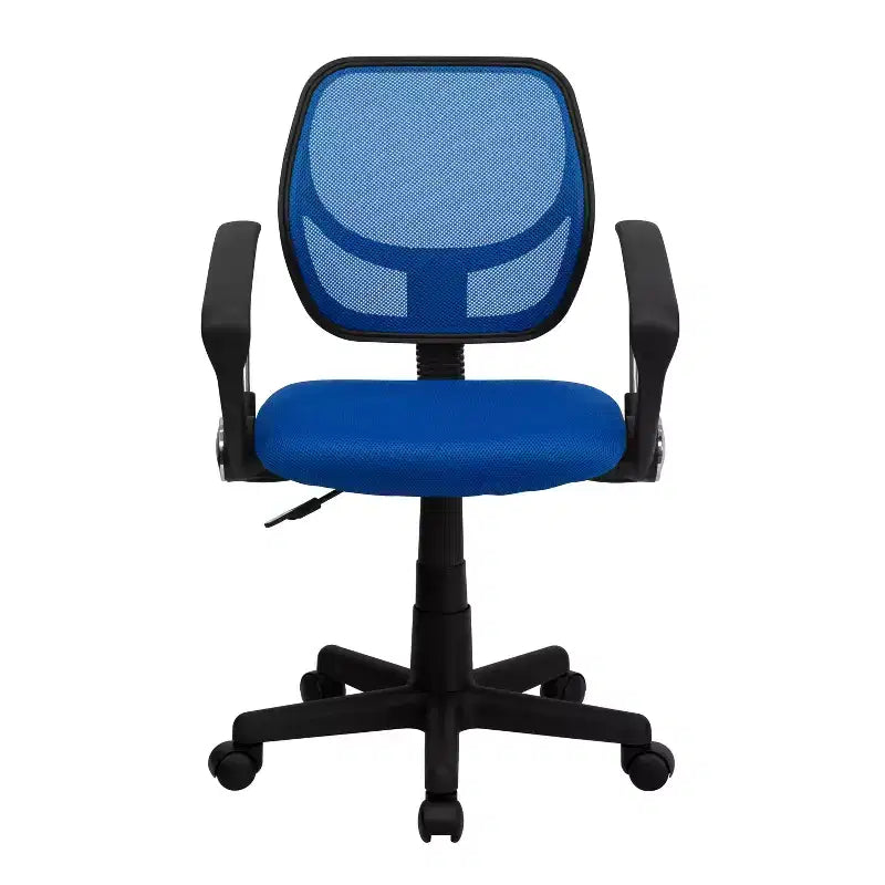Fauteuil de bureau pivotant en maille à dossier bas, noir/bleu/gris/violet, 1 personne