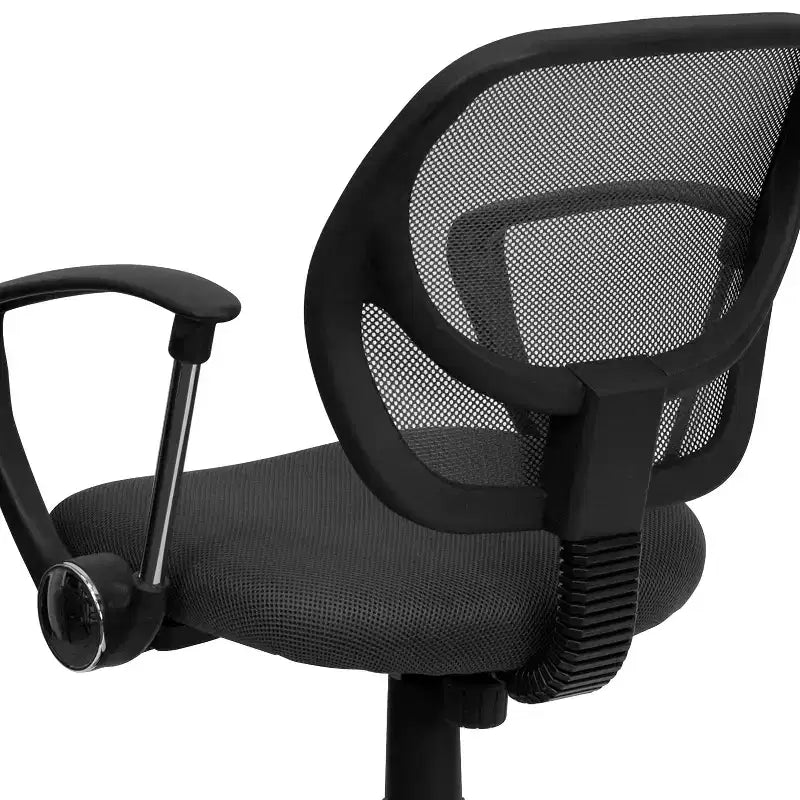 Fauteuil de bureau pivotant en maille à dossier bas, noir/bleu/gris/violet, 1 personne