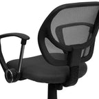 Fauteuil de bureau pivotant en maille à dossier bas, noir/bleu/gris/violet, 1 personne