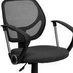 Fauteuil de bureau pivotant en maille à dossier bas, noir/bleu/gris/violet, 1 personne