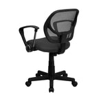 Fauteuil de bureau pivotant en maille à dossier bas, noir/bleu/gris/violet, 1 personne