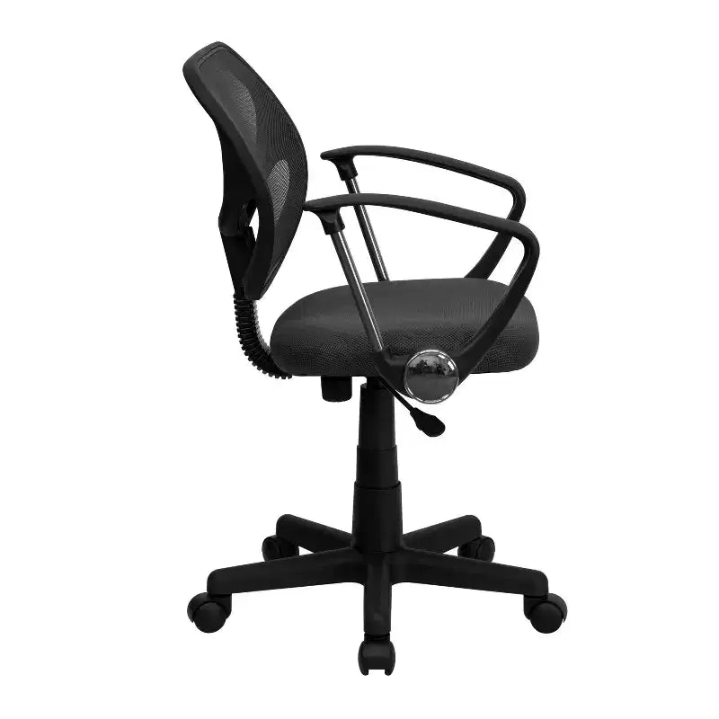 Fauteuil de bureau pivotant en maille à dossier bas, noir/bleu/gris/violet, 1 personne