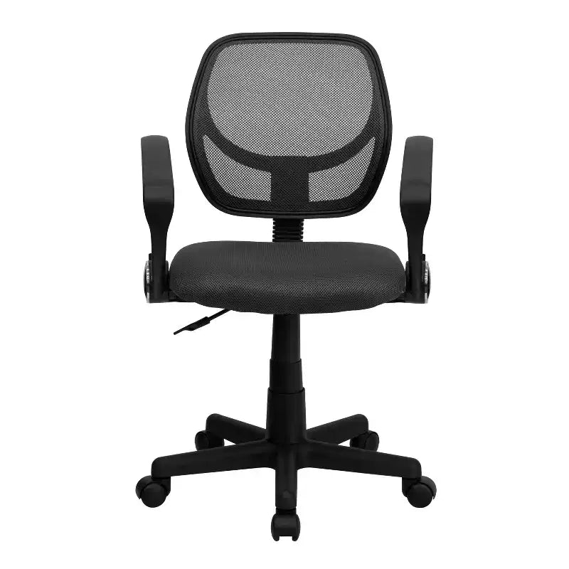 Fauteuil de bureau pivotant en maille à dossier bas, noir/bleu/gris/violet, 1 personne