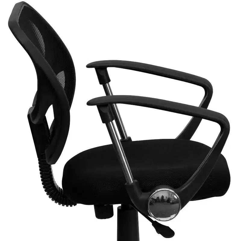 Fauteuil de bureau pivotant en maille à dossier bas, noir/bleu/gris/violet, 1 personne