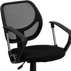 Fauteuil de bureau pivotant en maille à dossier bas, noir/bleu/gris/violet, 1 personne