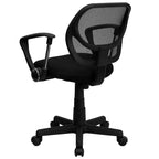 Fauteuil de bureau pivotant en maille à dossier bas, noir/bleu/gris/violet, 1 personne