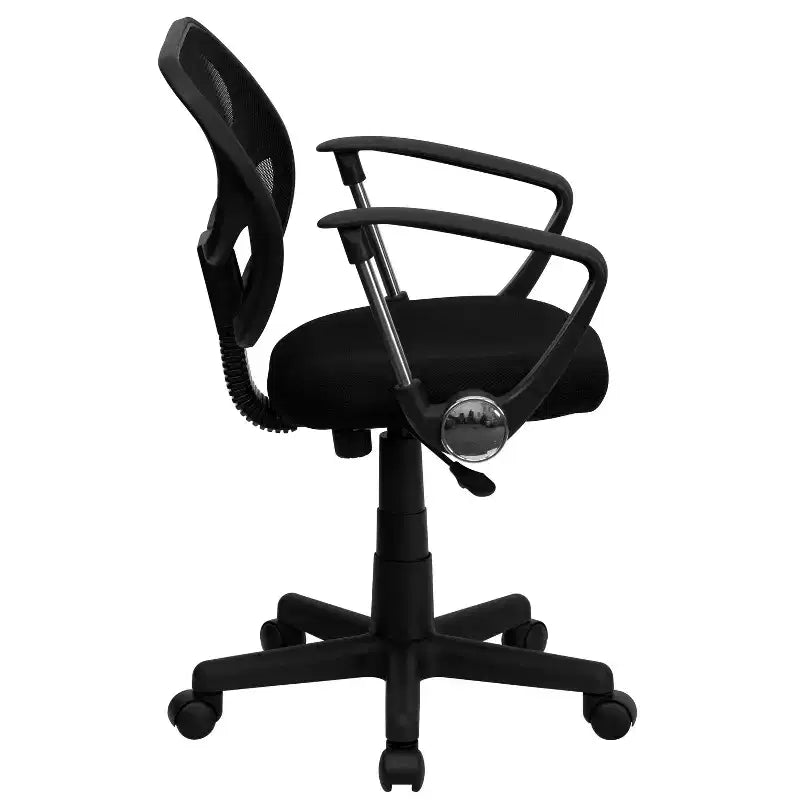 Fauteuil de bureau pivotant en maille à dossier bas, noir/bleu/gris/violet, 1 personne