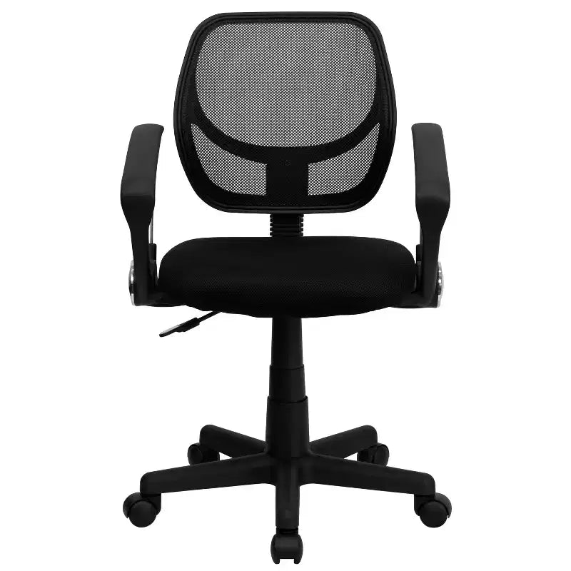 Fauteuil de bureau pivotant en maille à dossier bas, noir/bleu/gris/violet, 1 personne
