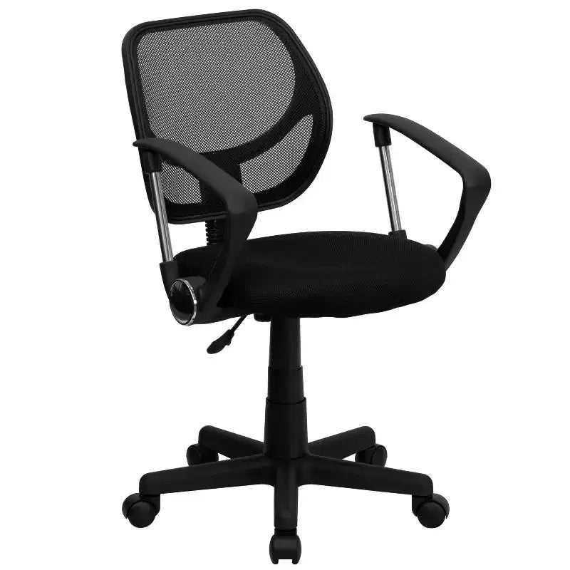 Fauteuil de bureau pivotant en maille à dossier bas, noir/bleu/gris/violet, 1 personne