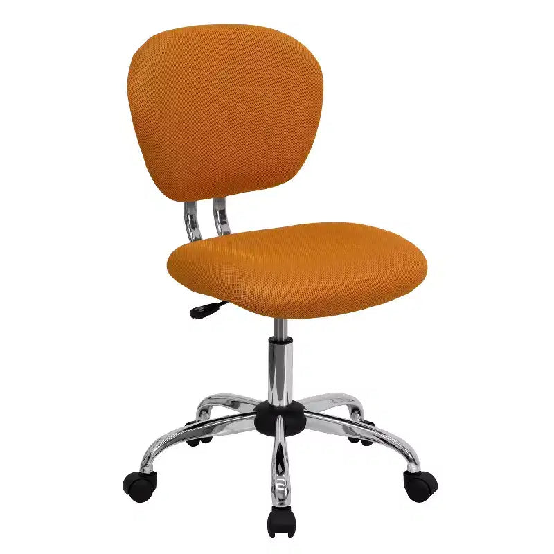 Emma and Oliver Mid-Back Mesh Padded Swivel Task Office Chair with Chrome Base