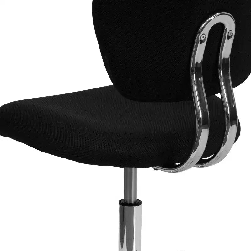 Chaise de bureau pivotante sans accoudoirs à dossier mi-haut en maille, monoposte – Plusieurs coloris