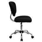 Chaise de bureau pivotante sans accoudoirs à dossier mi-haut en maille, monoposte – Plusieurs coloris