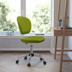 Chaise de bureau pivotante sans accoudoirs à dossier mi-haut en maille, monoposte – Plusieurs coloris