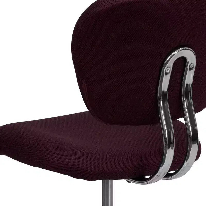 Chaise de bureau pivotante sans accoudoirs à dossier mi-haut en maille, monoposte – Plusieurs coloris