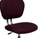 Chaise de bureau pivotante sans accoudoirs à dossier mi-haut en maille, monoposte – Plusieurs coloris