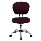 Chaise de bureau pivotante sans accoudoirs à dossier mi-haut en maille, monoposte – Plusieurs coloris