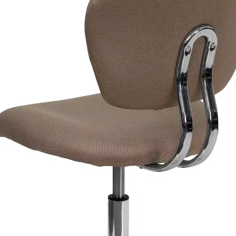 Chaise de bureau pivotante sans accoudoirs à dossier mi-haut en maille, monoposte – Plusieurs coloris