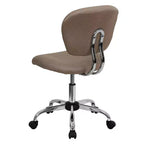 Chaise de bureau pivotante sans accoudoirs à dossier mi-haut en maille, monoposte – Plusieurs coloris