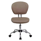 Chaise de bureau pivotante sans accoudoirs à dossier mi-haut en maille, monoposte – Plusieurs coloris