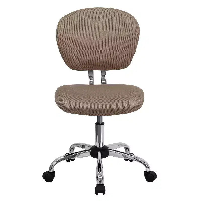 Chaise de bureau pivotante sans accoudoirs à dossier mi-haut en maille, monoposte – Plusieurs coloris