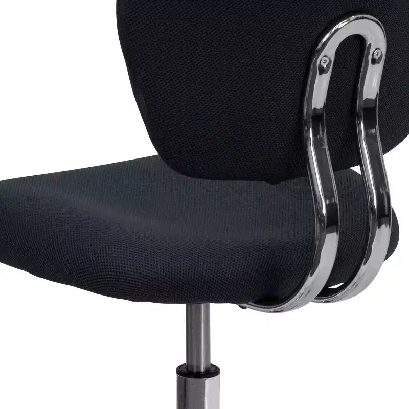 Chaise de bureau pivotante sans accoudoirs à dossier mi-haut en maille, monoposte – Plusieurs coloris