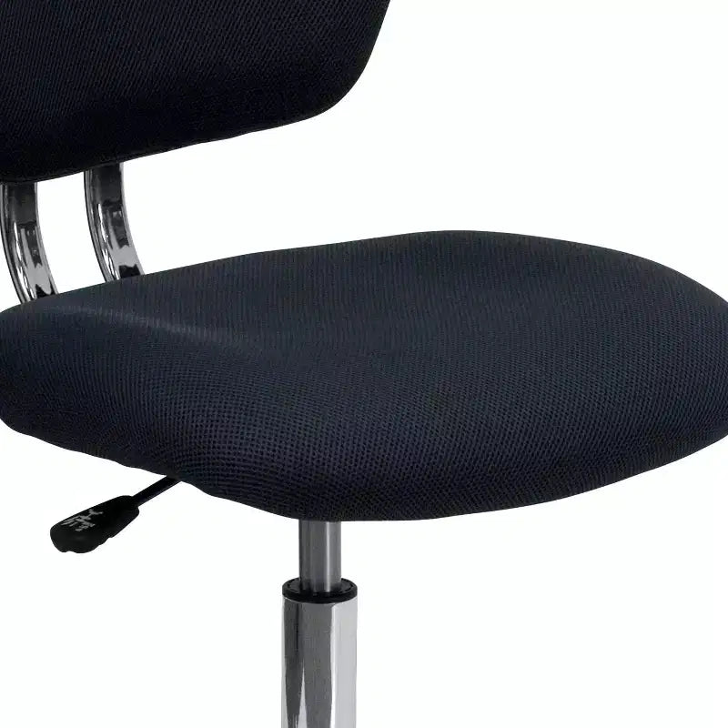 Chaise de bureau pivotante sans accoudoirs à dossier mi-haut en maille, monoposte – Plusieurs coloris