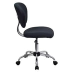 Chaise de bureau pivotante sans accoudoirs à dossier mi-haut en maille, monoposte – Plusieurs coloris